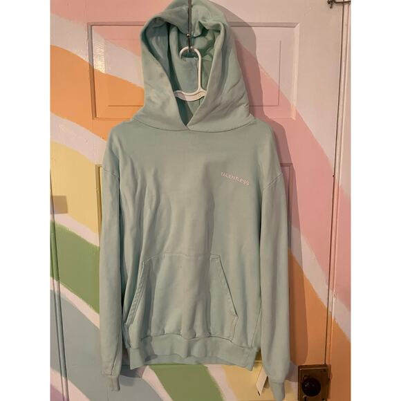 Talentless Mint Green Hoodie Small Unisex Pullover Minimalist Streetwear - Picture 3 of 9